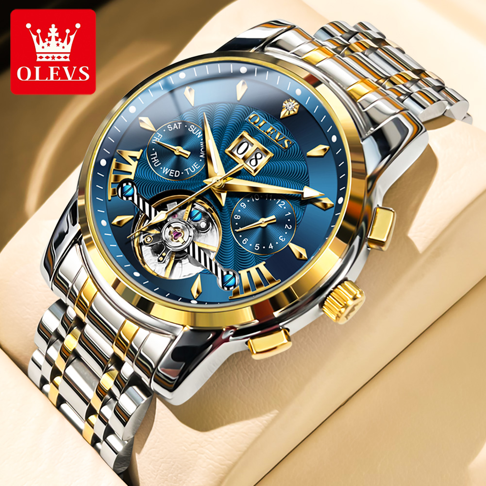 Mens Mechanical Watch - OLEVS Men Watches Luxury Fashion Fine