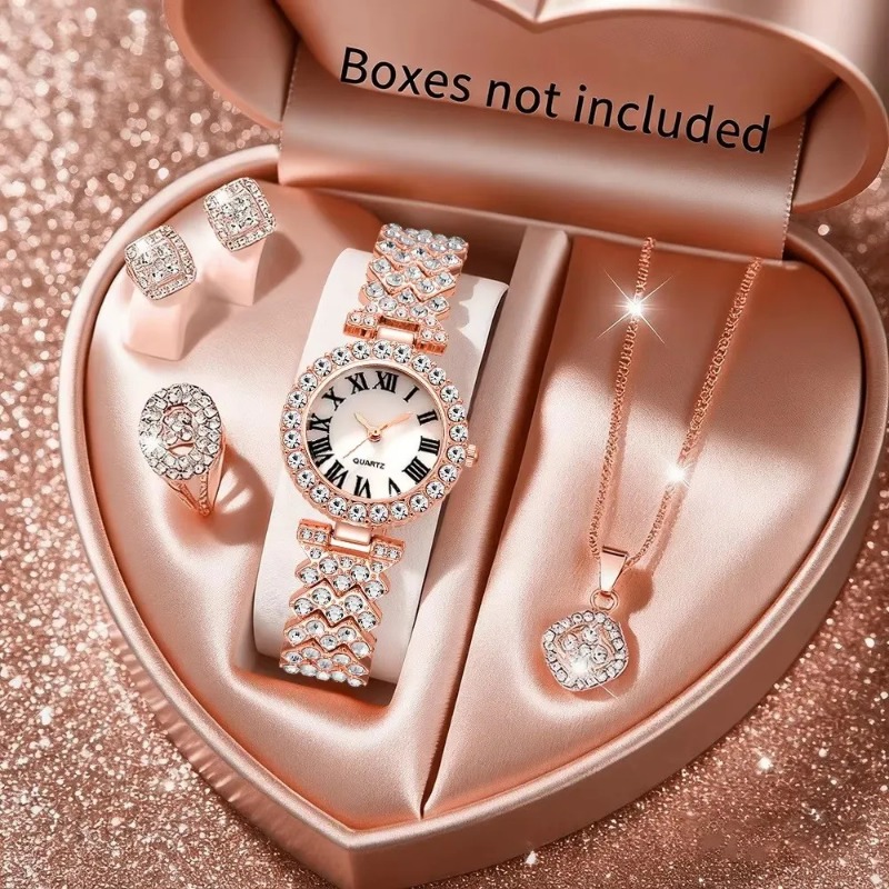 5PCS Luxury Rhinestone Women's - огляд і ціна Jewelry Clasp Watches
