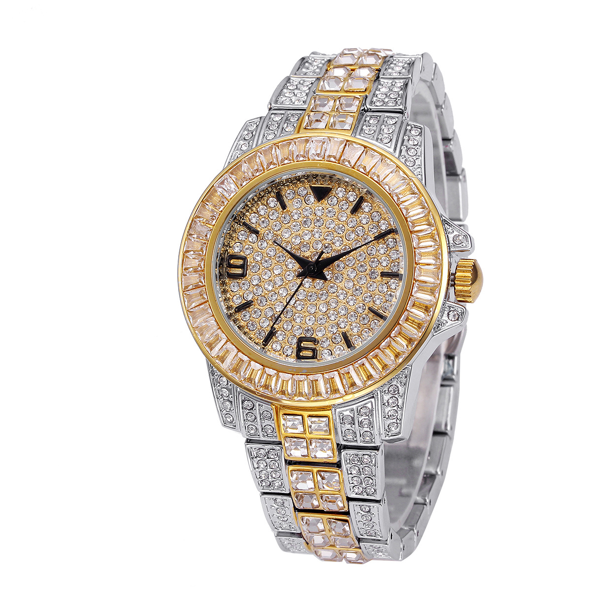 Luxury Full Stone Quartz Watch - огляд і ціна Jewelry Watches Women