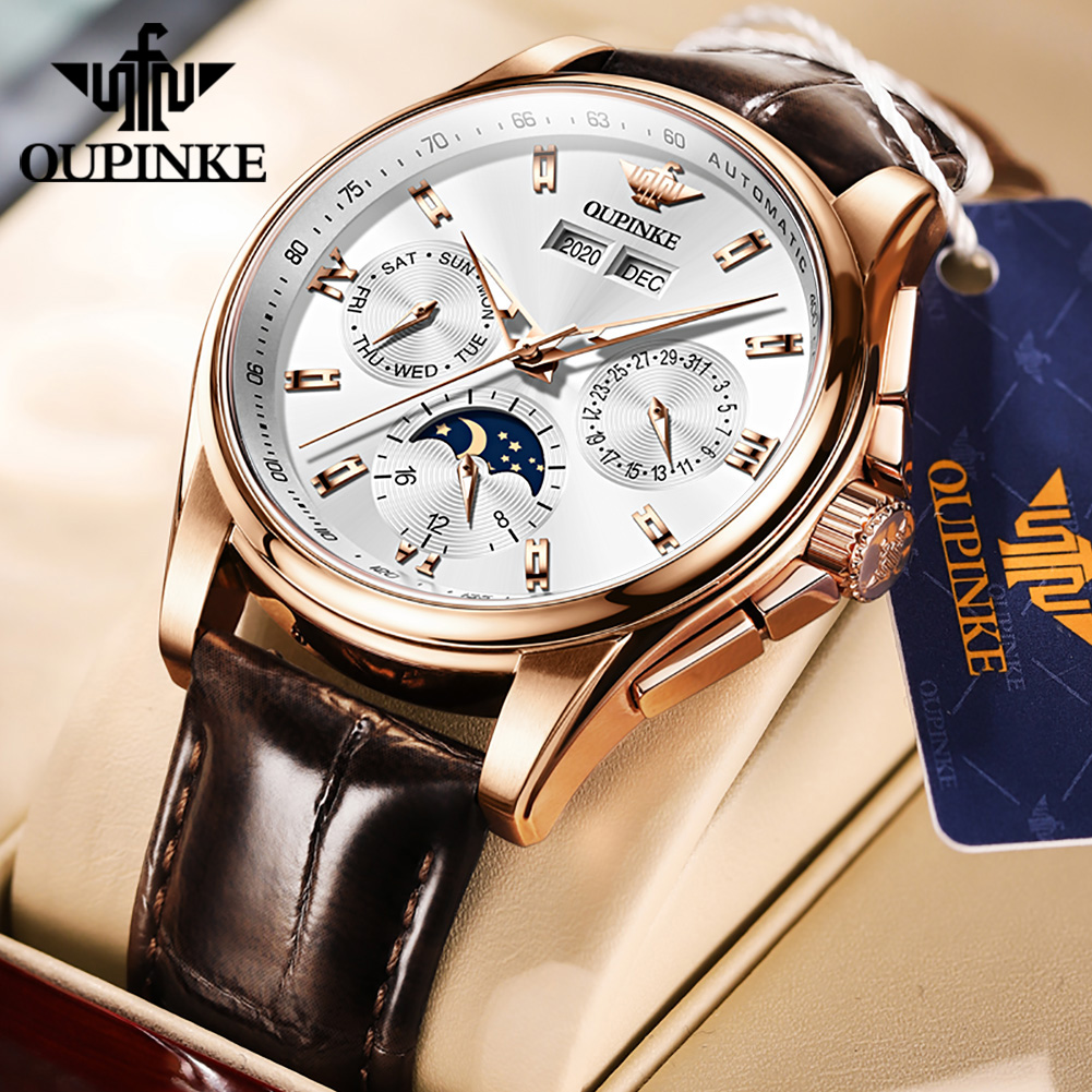OUPINKE Men's Watches Casual T - огляд і ціна Mens Mechanical Watch