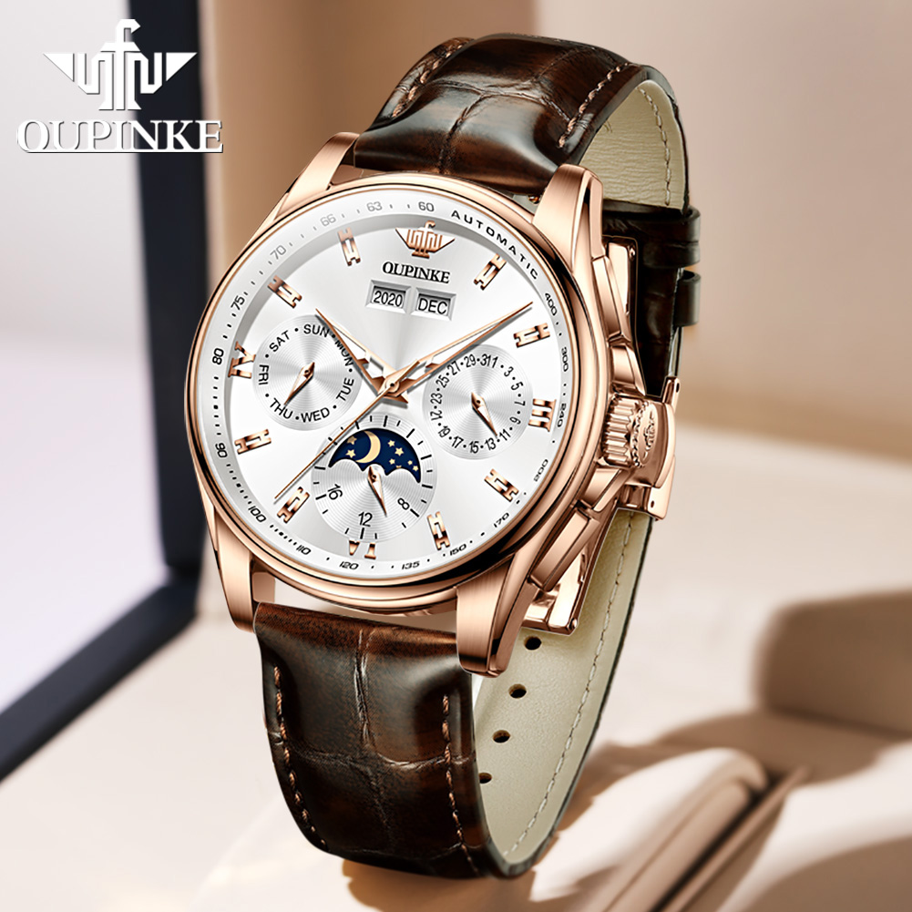 OUPINKE Men's Watches Casual T - огляд і ціна Mens Mechanical Watch