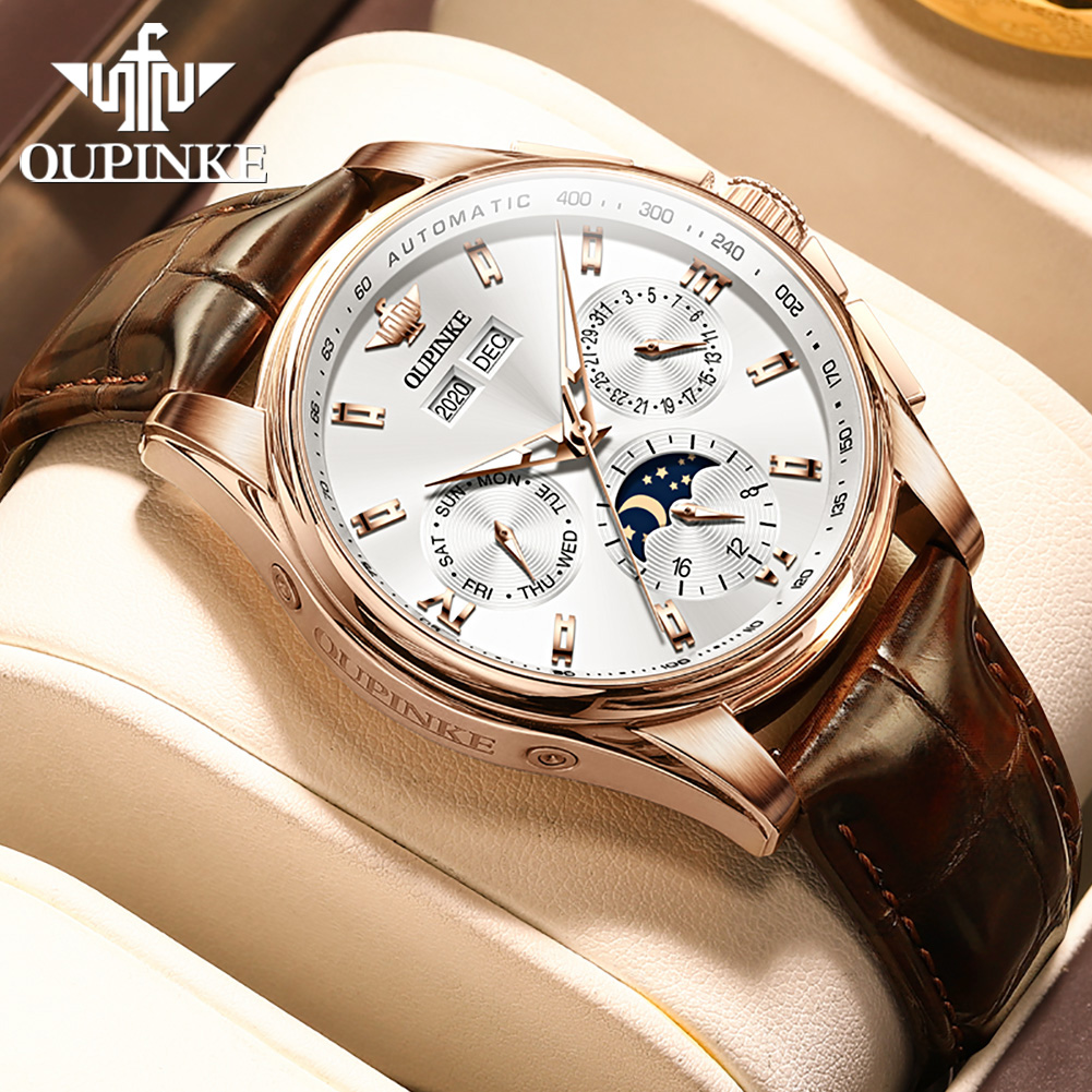 OUPINKE Men's Watches Casual T - огляд і ціна Mens Mechanical Watch