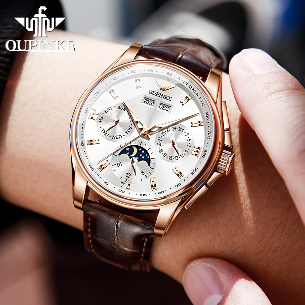 OUPINKE Men's Watches Casual T - огляд і ціна Mens Mechanical Watch