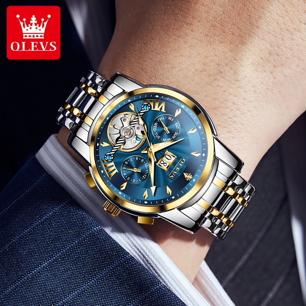 OLEVS Men Watches Luxury Fashi - огляд і ціна Mens Mechanical Watch