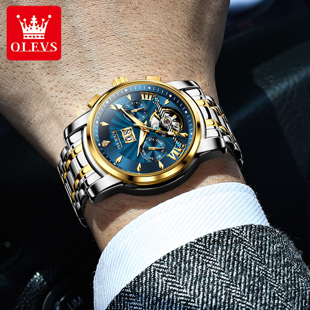 OLEVS Men Watches Luxury Fashi - огляд і ціна Mens Mechanical Watch